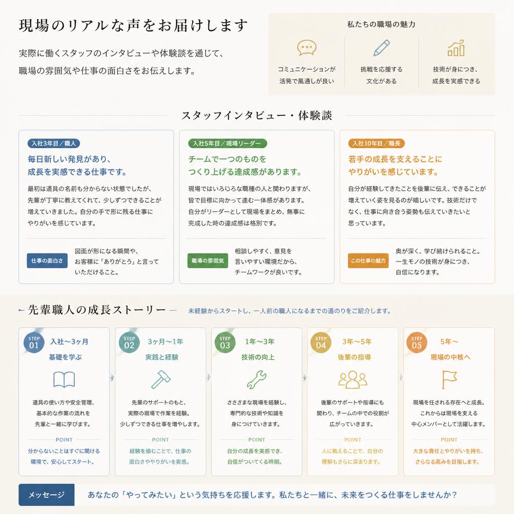 働く仲間の声