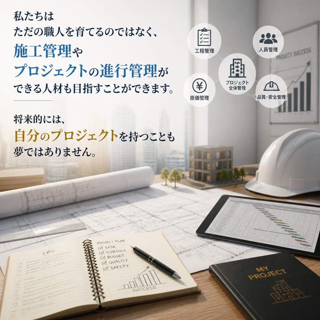 施工管理のスキルを身につけるチャンス！