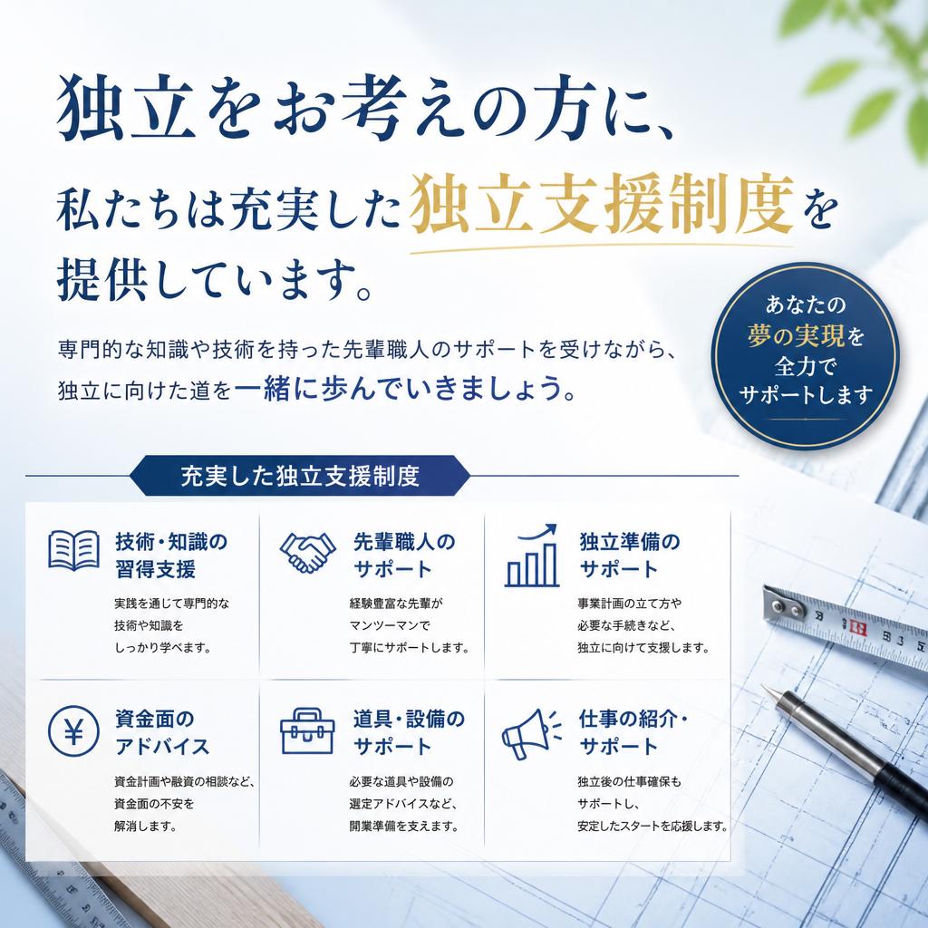 安心の独立支援制度