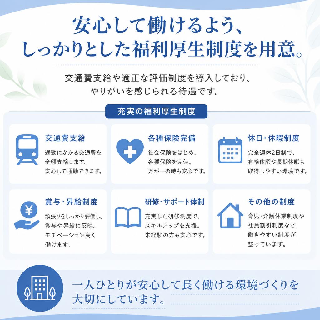 充実の福利厚生制度