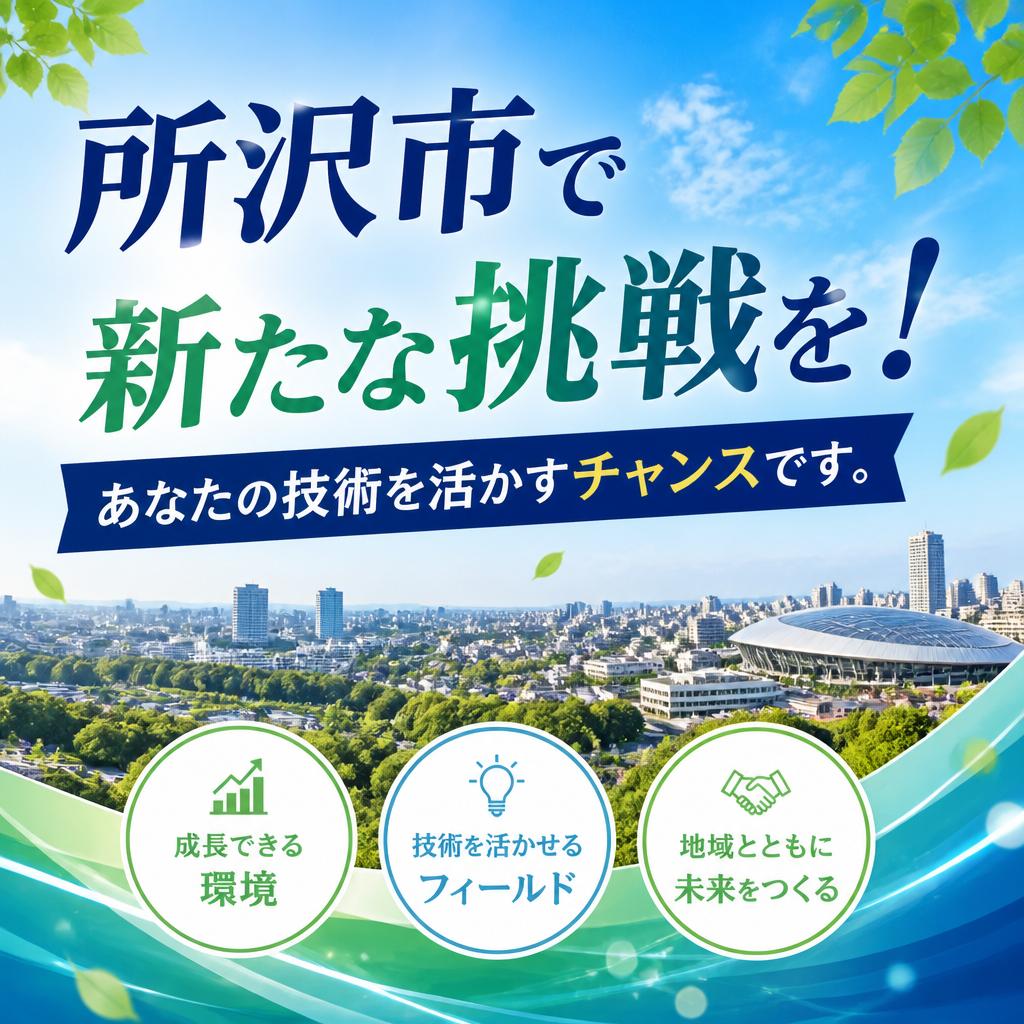 所沢市で新たな挑戦を！あなたの技術を活かすチャンスです。
